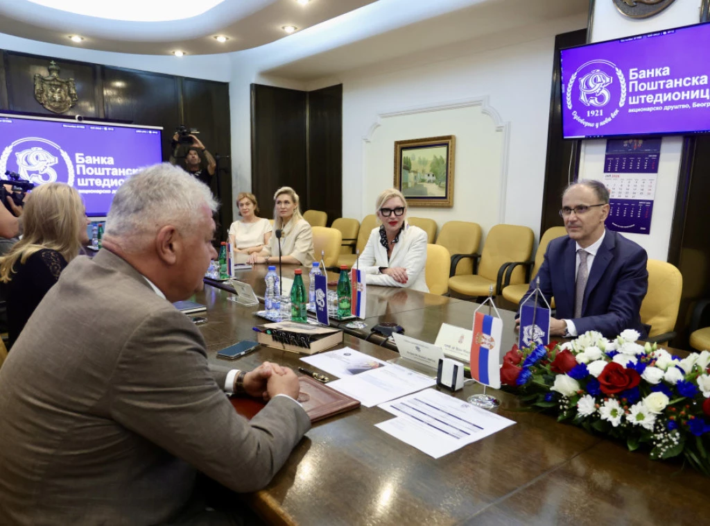 Premijer Macut posetio centralu Banke Po&scaron;tanska &scaron;tedionica u Beogradu
