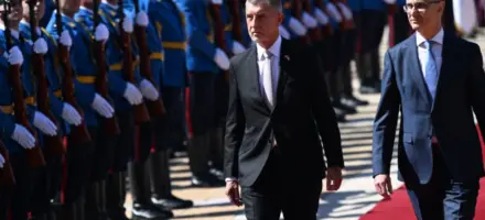 Premijer Če&scaron;ke Andrej Babi&scaron; u poseti Beogradu, Macut ga dočekao ispred Palate Srbije